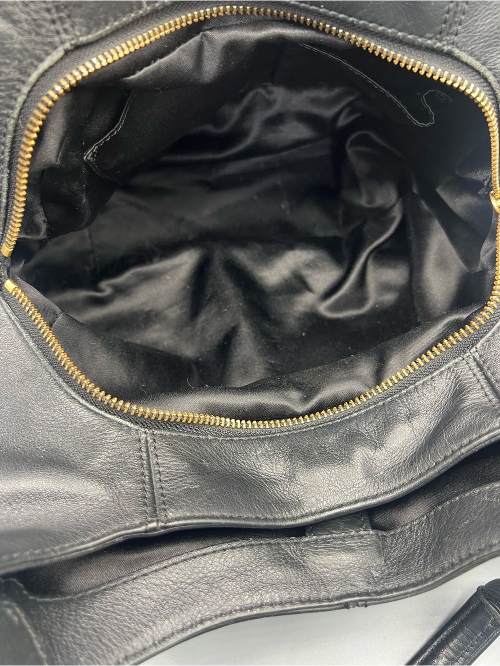 Coach Campbell Black Leather Hobo Shoulder Bag Large Buckle Gold Hardware - Picture 10 of 15